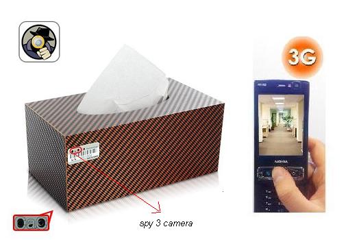 SPY 3G HIDDEN CAR TISSUE PAPER BOX CAMERA In Raisen